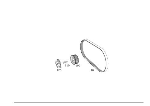 V-Belt, Belt Tightener, Sheave Pulley for 2015 Mercedes-Benz E550 #0