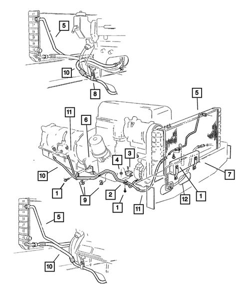 Lines, Transmission Oil Cooler for 2001 Jeep Cherokee #1