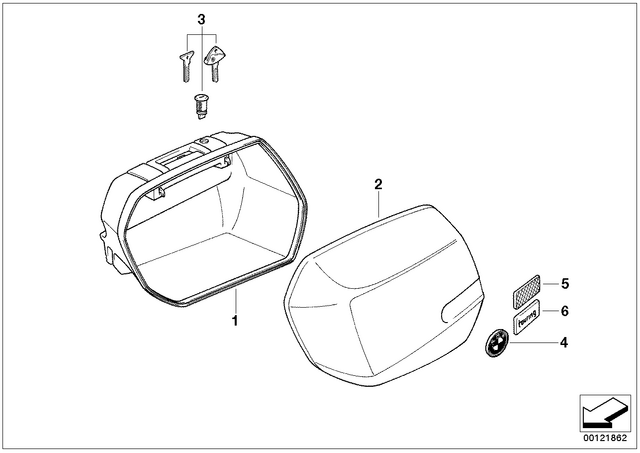 51252307617 - Frame and Mounting Parts: Set of Suitcase Locks with Code -  for BMW-Motorrad Image