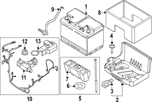 Battery for 2024 Ford Mustang #0