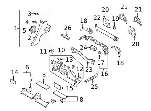 Interior Trim - Quarter Panels for 2019 Nissan 370Z #0
