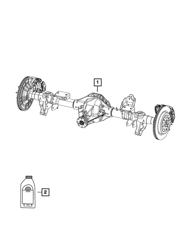 68332752AJ - Rear Axle; Corporate 235 MM; Differential and Drive Line: Rear Complete Axle Assembly for Mopar Image image