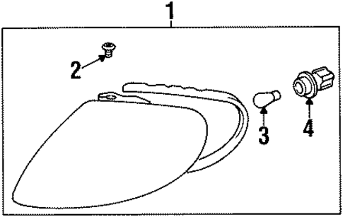 Signal Lamps for 2000 Hyundai Elantra #0