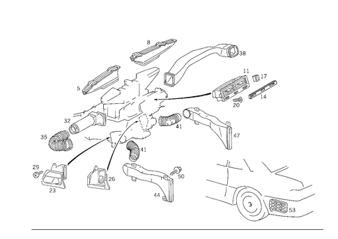 Air Ducting for 1992 Mercedes-Benz 500SL #0