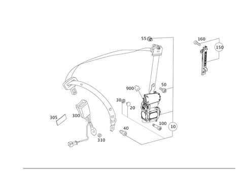 Driver Seat Seat Belt for 2013 Mercedes-Benz GLK350 #0