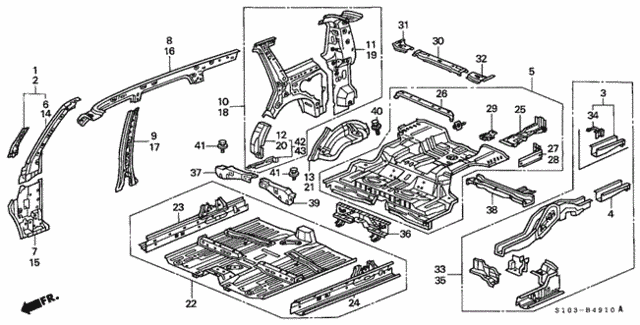 Inner Panel for 1997 Honda CR-V #0
