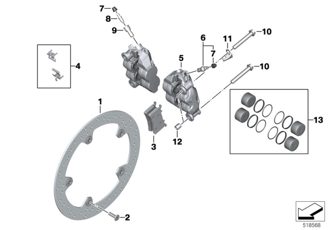 34118526575 - Brakes: Brake Rotor with Rivet - D=320-4.5mm for BMW-Motorrad Image