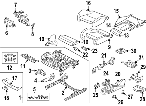 Driver Seat Components for 2025 Audi A4 Quattro #0