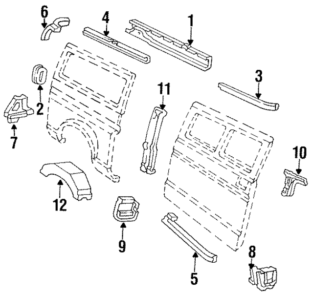 E7UZ15279A92B - Body: Lower Extension for Ford: E-150 Econoline, E-150 Econoline Club Wagon, E-250 Econoline, E-250 Econoline Club Wagon, E-350 Econoline, E-350 Econoline Club Wagon Image