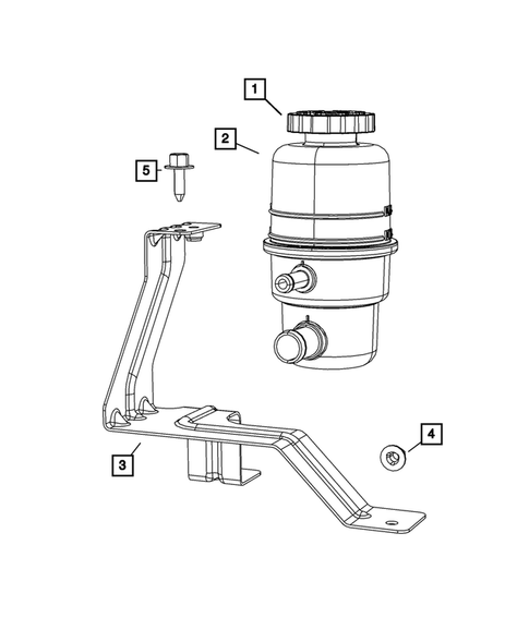 Power Steering Pump and Reservoir for 2011 Jeep Liberty #1