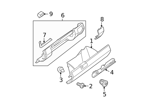 Glove Box for 2008 Nissan Pathfinder #0