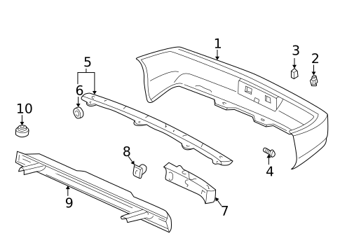 Bumper & Components - Rear for 2001 Acura Integra #0