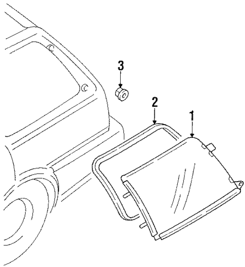 Glass & Hardware for 1990 Toyota Corolla #1