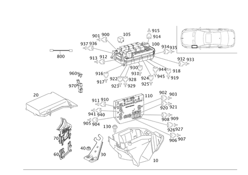 Apparatus Case, Driver Side for 1997 Mercedes-Benz S500 #0
