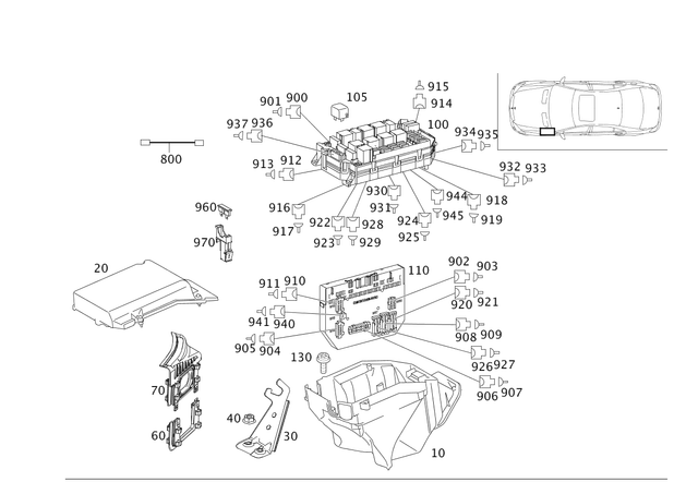 2215400324 - Electrical Equipment and Instruments: Housing for Mercedes-Benz: 250, 300S, CL550, CL600, CL63 AMG, CL65 AMG, S350, S400, S500, S550, S600, S63 AMG Image image