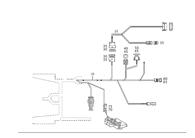 2155405406 - Electrical System: Wiring Harness for Mercedes-Benz Image image