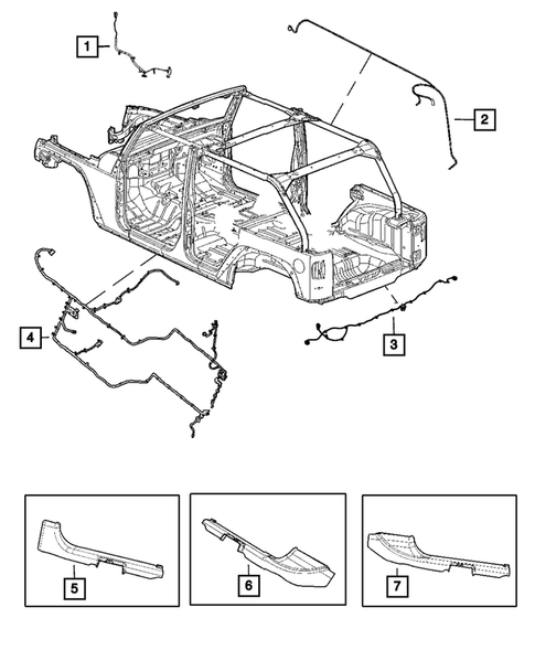 Wiring-Body and Accessories for 2014 Jeep Wrangler #0