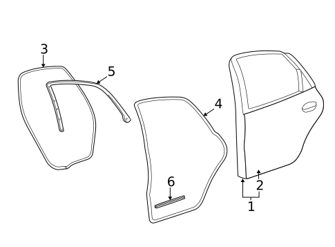 Door & Components for 2006 Ford Taurus #1
