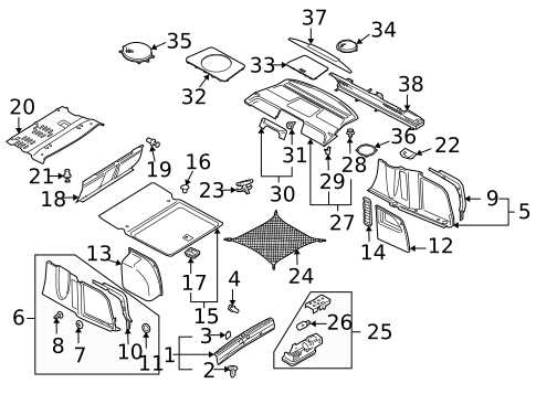 Interior Trim - Rear Body for 2008 Audi S8 #0