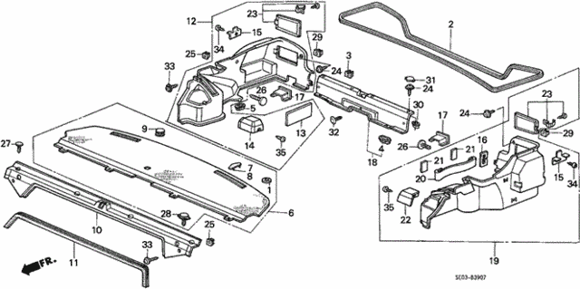 Rear Tray (4D) 4DR for 1987 Honda Accord #0