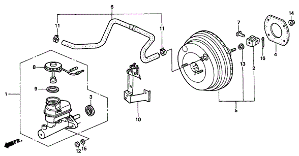 Brake Master Cylinder ('97-'98) for 1997 Acura TL #0