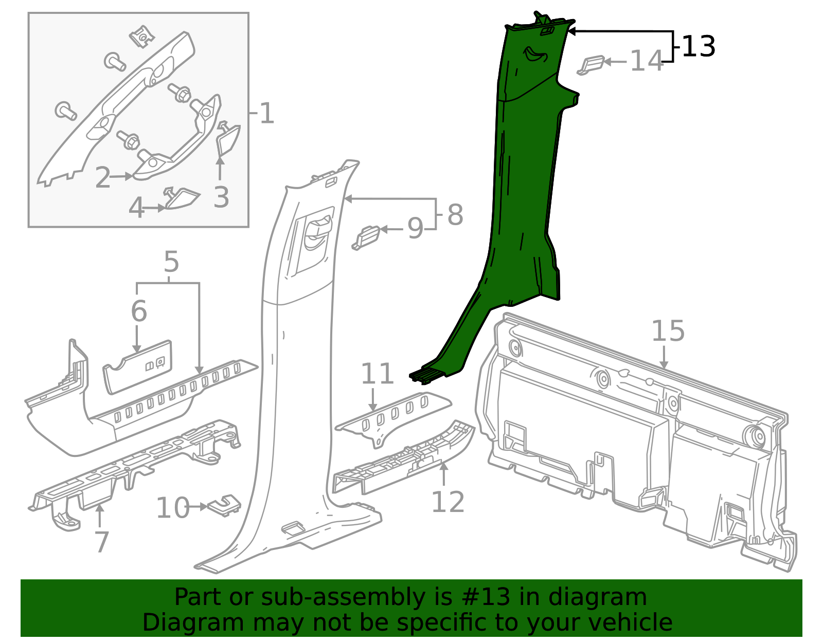 2023-2026 GM Lock Pillar Trim 85648016 | OEM Parts Online