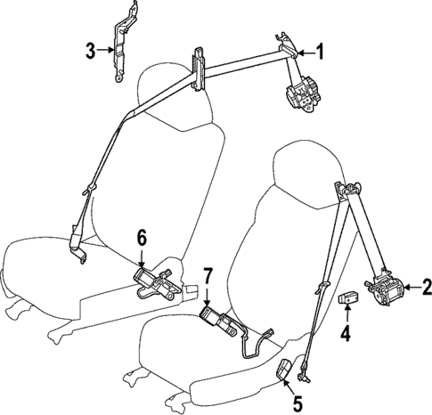Second Row Seat Belts for 2023 Lexus LX600 #0