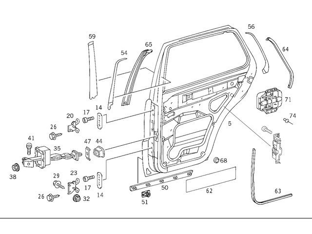 1637301605 - Rear Doors: Door Shell for Mercedes-Benz: ML320, ML430, ML55 AMG Image image