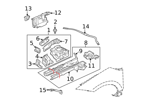 Structural Components & Rails for 2010 Mitsubishi Eclipse #0