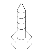 9CF600516B - Body: Fender Liner Screw for Mazda: 2, 3, 5, 6, CX-3, CX-30, CX-5, CX-50, CX-7, CX-70, CX-9, CX-90, Miata, MPV, MX-30 EV, MX-5 Miata, Protege, Protege5, RX-8 Image