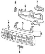 10250390 - Body: Grille for Buick: Regal Image