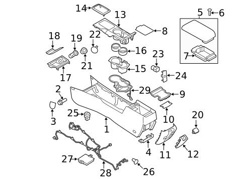 Console for 2011 Ford Fusion #1