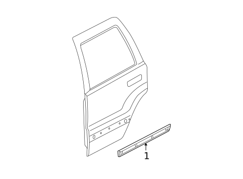 Exterior Trim - Rear Door for 2007 Jeep Grand Cherokee #0