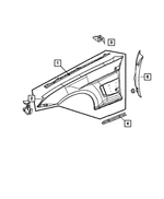 5099579AA - Body Sheet Metal Except Doors: Front Support, Left for Mopar Image