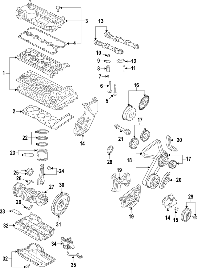 7K103063F - Engine: Cylinder Head for Volkswagen Image
