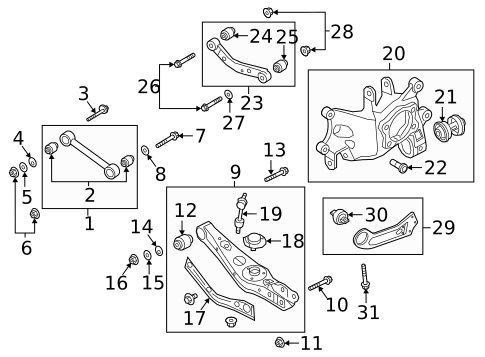 Rear Suspension for 2017 Kia Sportage #2