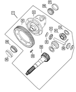 4800241AA - Automatic Transaxle 4 Speed: Transaxle Differential for Chrysler: PT Cruiser, Sebring, Voyager | Dodge: Caravan, Neon, Stratus Image