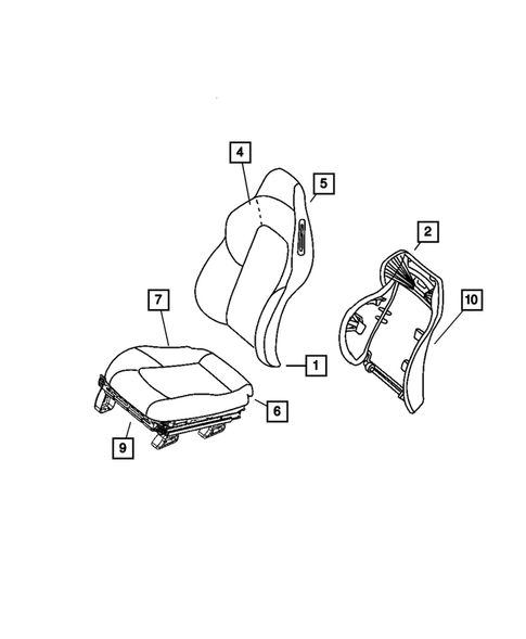 Front Seats for 2007 Chrysler Crossfire #0