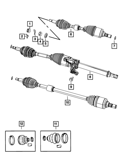 Front Axle Drive Shafts for 2016 Jeep Patriot #0