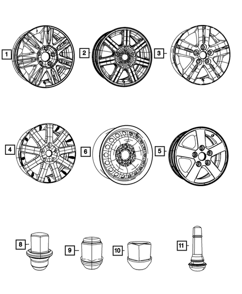 Wheels, Tires and Hardware for 2010 Chrysler Town & Country #0
