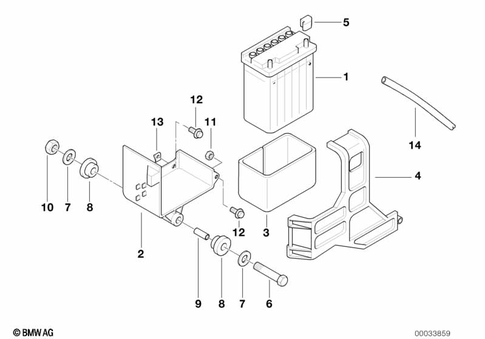 Battery with Bracket for 2000 BMW-Motorrad F 650 #0