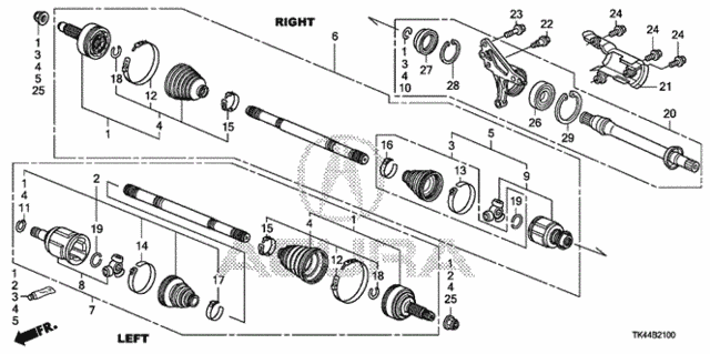 Driveshaft - Half Shaft for 2011 Acura TL #0