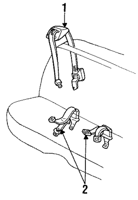 Rear Seat Belts for 1991 Buick Regal #0