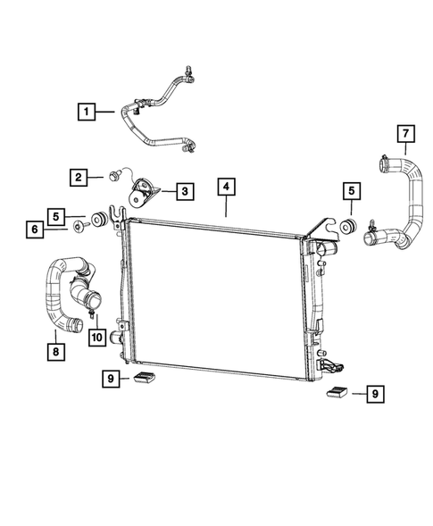 Radiator and Related Parts; Charge Air Cooler for 2014 Ram 3500 #4