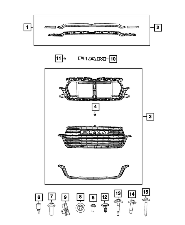 7JB40SZ0AC - Exterior Ornamentation: Grille Applique for Mopar Image