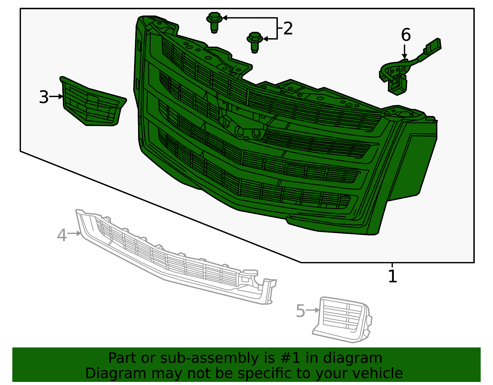 23405570 - Front Upper Grille 2015-2020 Cadillac | IPI Parts