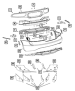 68204726AF - Frame, Bumper, and Fascia: Rear Fascia Valance Panel for Mopar Image