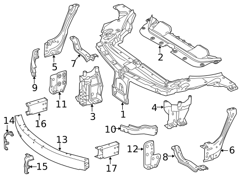 Radiator Support for 2013 Mercedes-Benz SL65 AMG #0