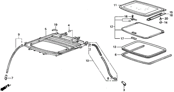 Sliding Roof (1) for 1988 Acura Integra #0