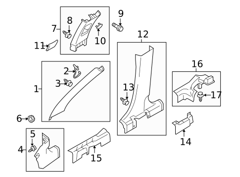 Interior Trim - Pillars for 2025 Mitsubishi Outlander #7